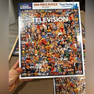 White Mountain Television History Jigsaw Puzzle - Colorful Collage, 1000pcs